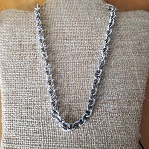 Silver 925 Round Chain Chunky Necklace